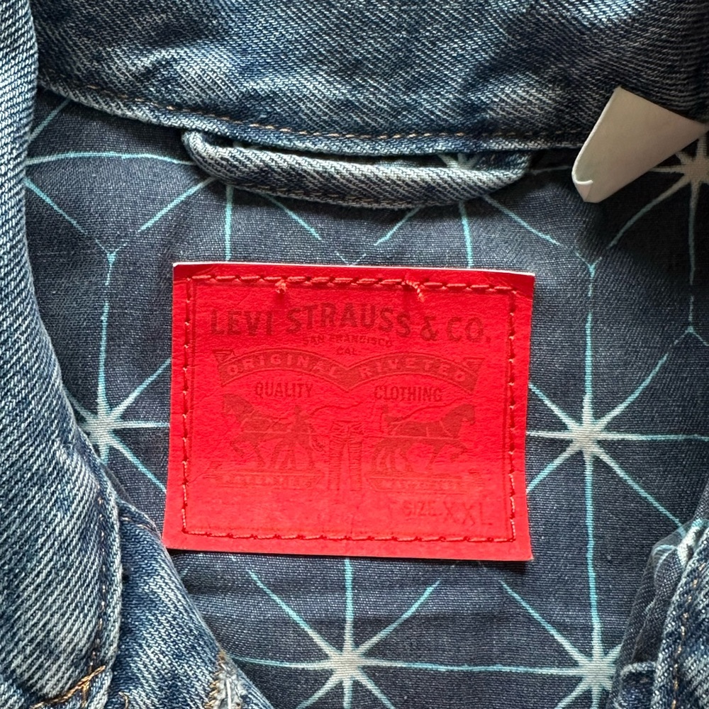 💜Levi’s x Target Men’s Light Blue Trucker Denim Jacket - Picture 7 of 7